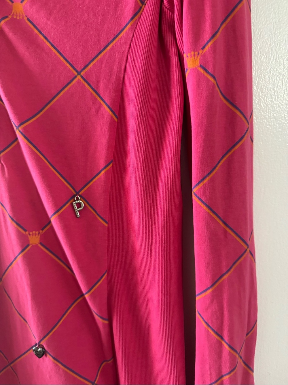 PATRICIA PEPE CHARM SCATTERED PINK ORANGE NAVY MIDI DRESS SZ 2 - Picture 10 of 10